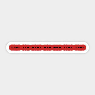 Morse Code Message ADULTS ONLY Sticker